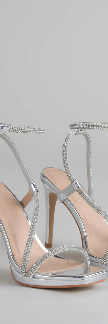 Shine Game Rhinestone Platform Stilettos