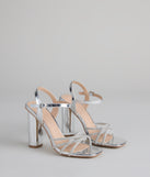 Glow Getter Twisted Rhinestone Heels