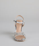 Glow Getter Twisted Rhinestone Heels