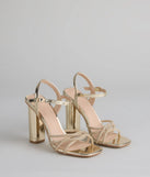 Glow Getter Twisted Rhinestone Heels