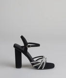 Glow Getter Twisted Rhinestone Heels