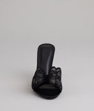 Flirt Alert Lace Bow Stilettos