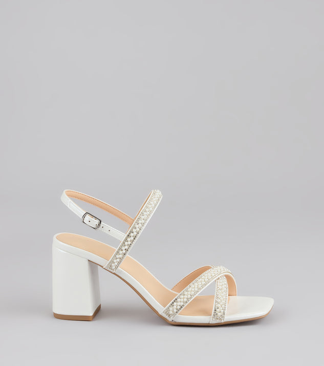 Shine All Night Pearl Rhinestone Block Heels | Windsor