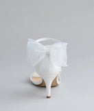 Sweet And Chic Tulle Bow Kitten Heels