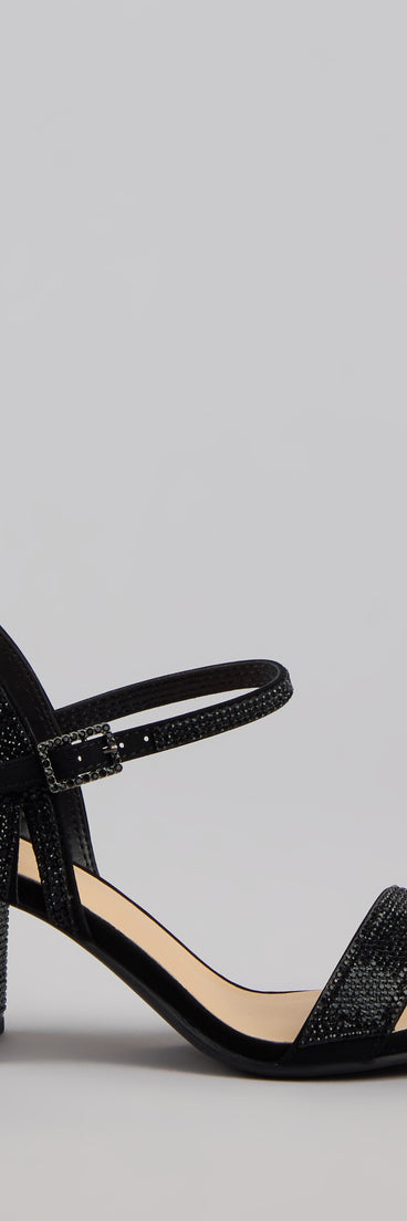 Disco Dreams Rhinestone Block Heels