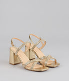 Night Luxe Rhinestone Block Heels