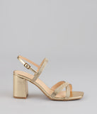 Night Luxe Rhinestone Block Heels
