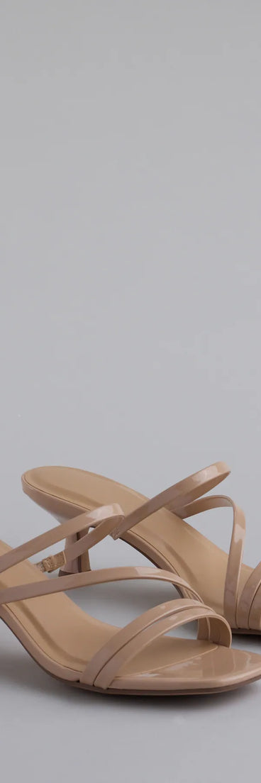 Step into style with the Cute Attitude Strappy Kitten Heel Mules, nude heels made to complete your Windsor look with comfort and glam in mind.