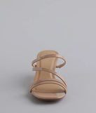 Turn heads in the Cute Attitude Strappy Kitten Heel Mules, nude heels showcasing a fresh trend or stylish detail made to elevate your full Windsor fit.