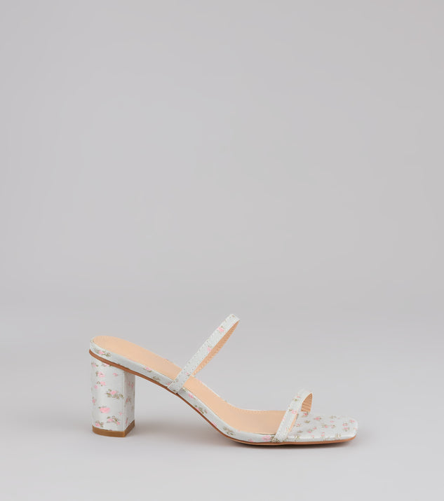 Picnic Chic Floral Strappy Mules