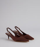 Princess Calling Satin Slingback Heels