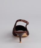 Princess Calling Satin Slingback Heels