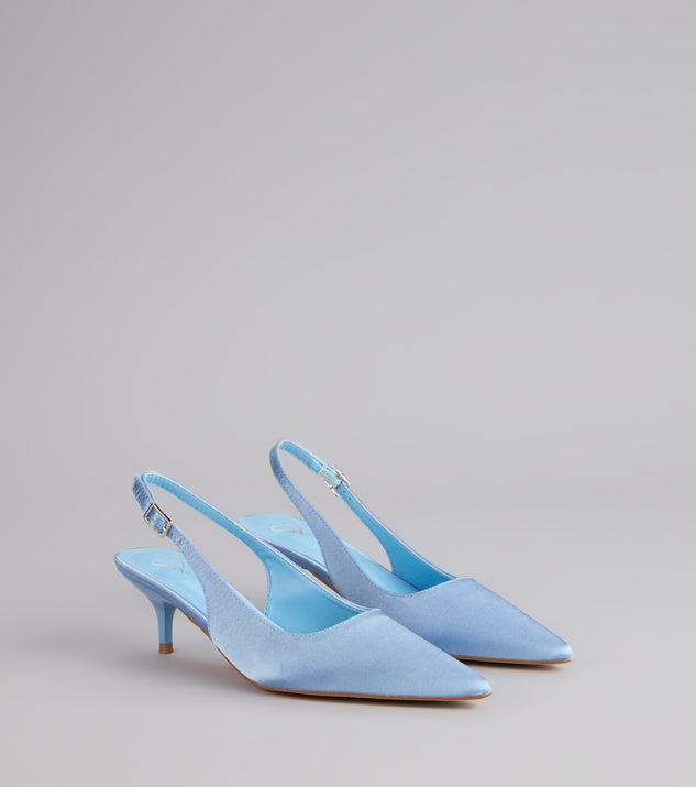 Windsor Princess Calling Satin Slingback Heels Sale