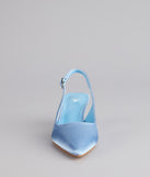 Princess Calling Satin Slingback Heels