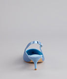 Princess Calling Satin Slingback Heels