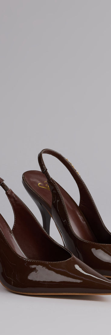 After Hours Patent Slingback Heels
