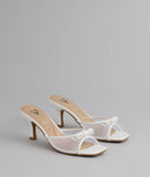 Soft Glam Mesh Bow Mules