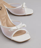 Soft Glam Mesh Bow Mules