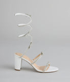 Put A Bow On It Rhinestone Bow Spiral Heels