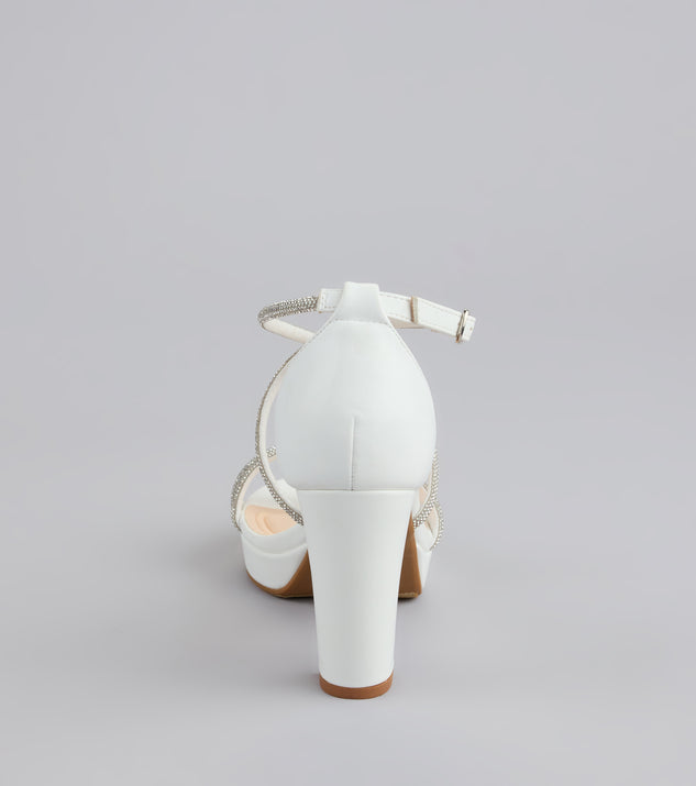 Made To Dazzle Rhinestone Platform Heels | Windsor