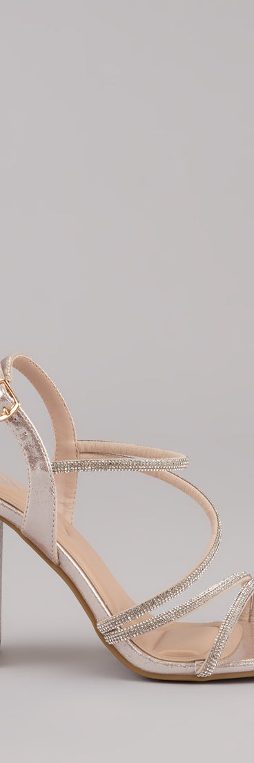 Star of the Night Glitter Rhinestone Block Heels