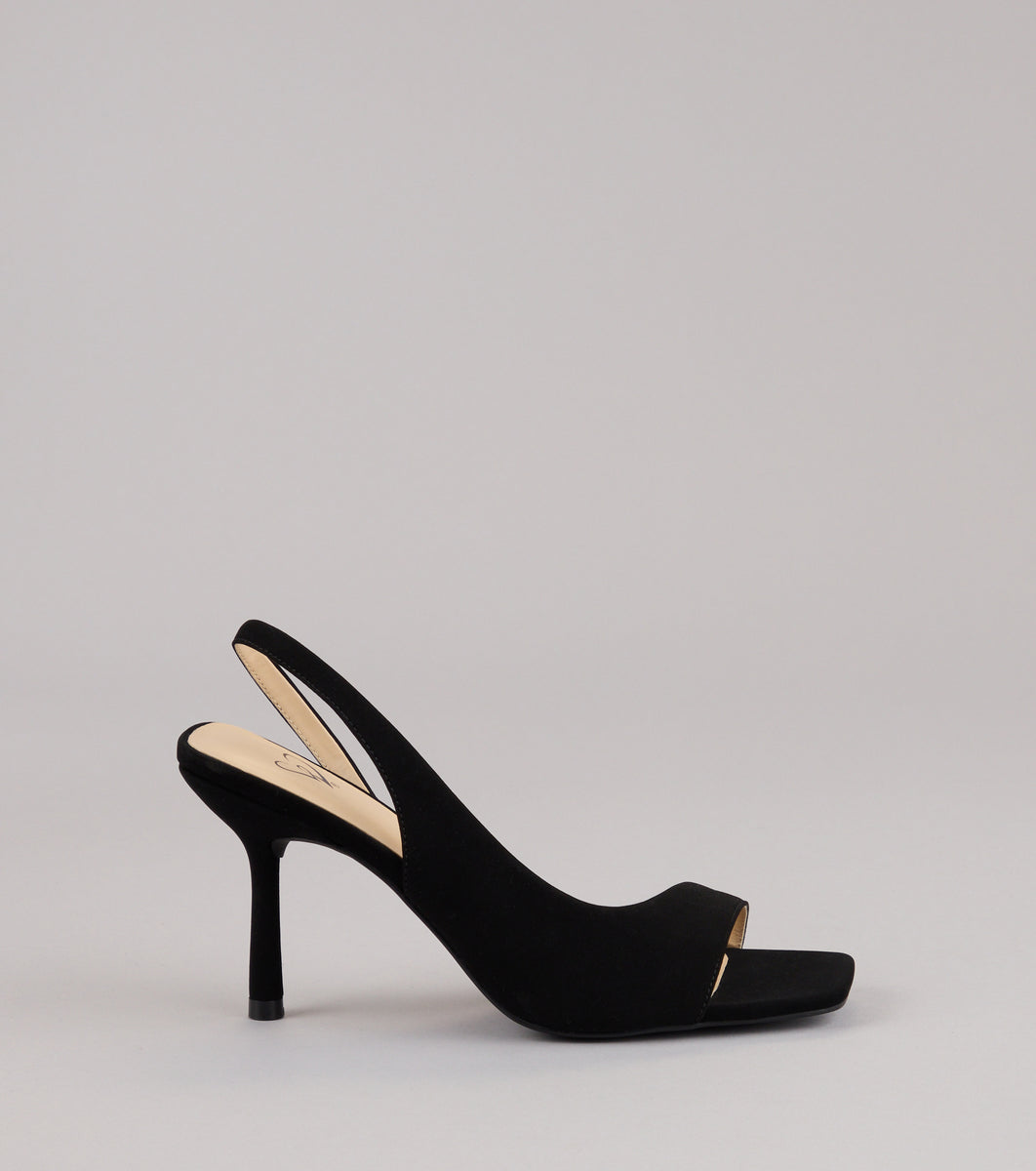 Strut Ready Sling-Back Stiletto Pumps & Windsor