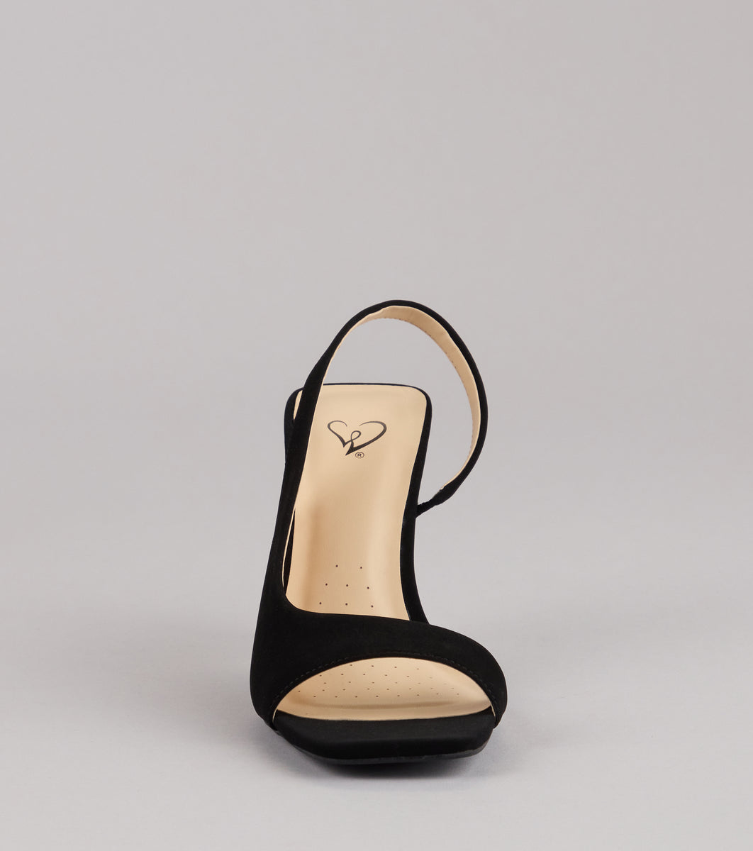 Strut Ready Sling-Back Stiletto Pumps & Windsor