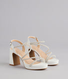 Shine On Pearl Rhinestone Heels