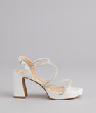 Shine On Pearl Rhinestone Heels