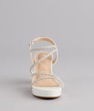 Shine On Pearl Rhinestone Heels