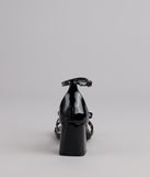 City Lights Bow Grommet Block Heels