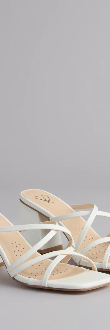 On Point Criss-Cross Strappy Mules