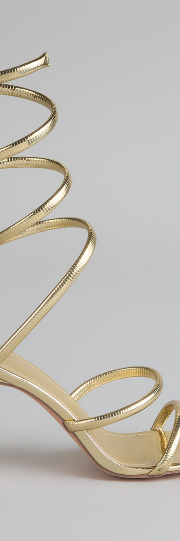 Golden Hour Spiral Stiletto Heels