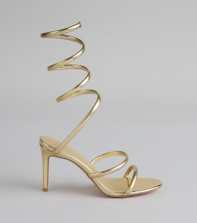 Golden Hour Spiral Stiletto Heels