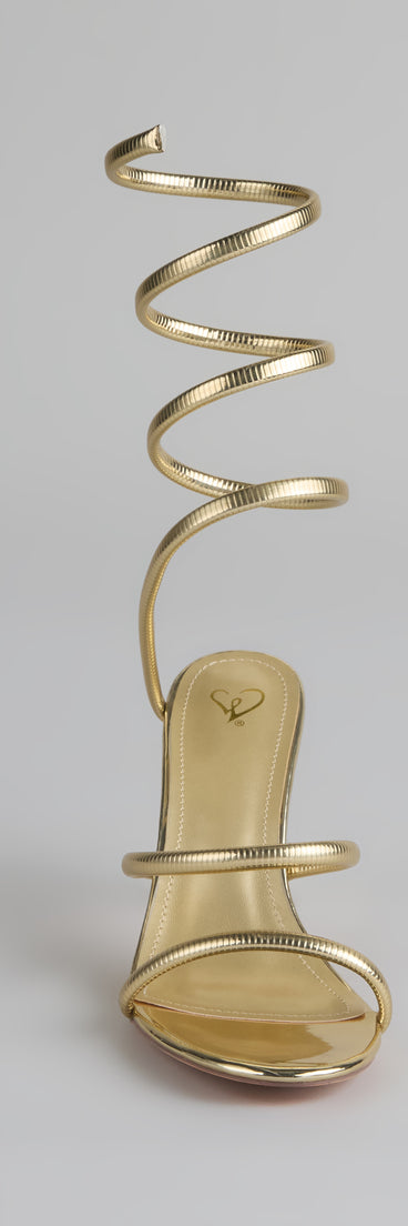 Golden Hour Spiral Stiletto Heels
