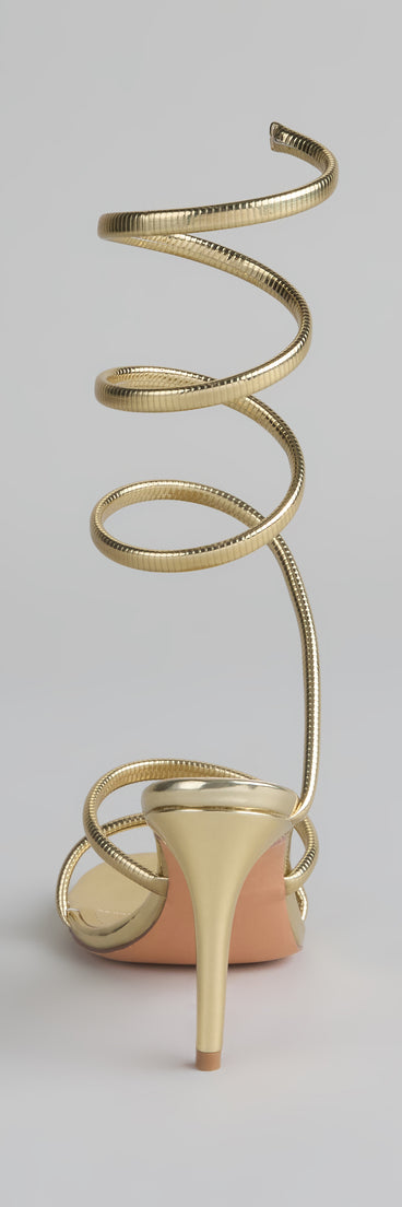 Golden Hour Spiral Stiletto Heels