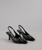 Edge Play Studded Slingback Pumps