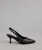 Edge Play Studded Slingback Pumps
