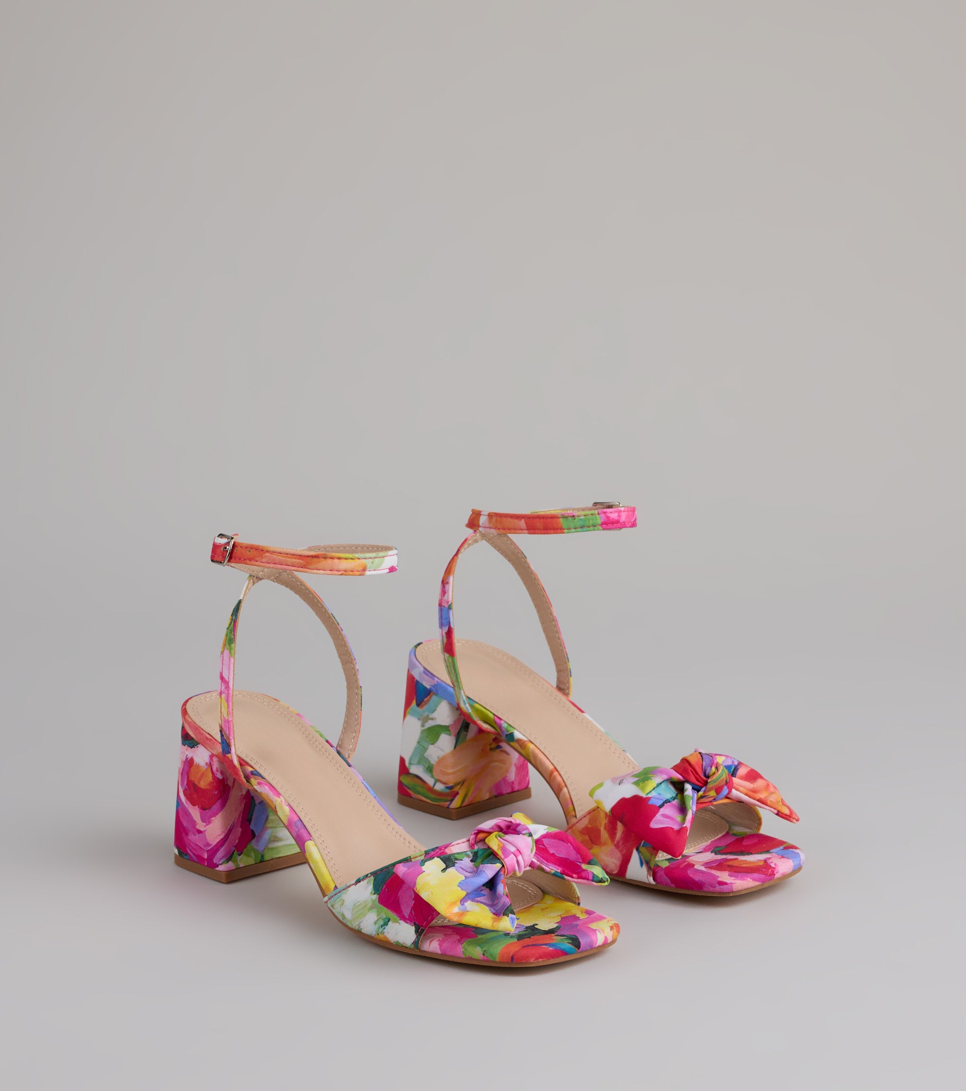 Floral Moment Bow Block Heels | Windsor