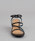 Sleek Steps Strappy Wide Fit Block Heels