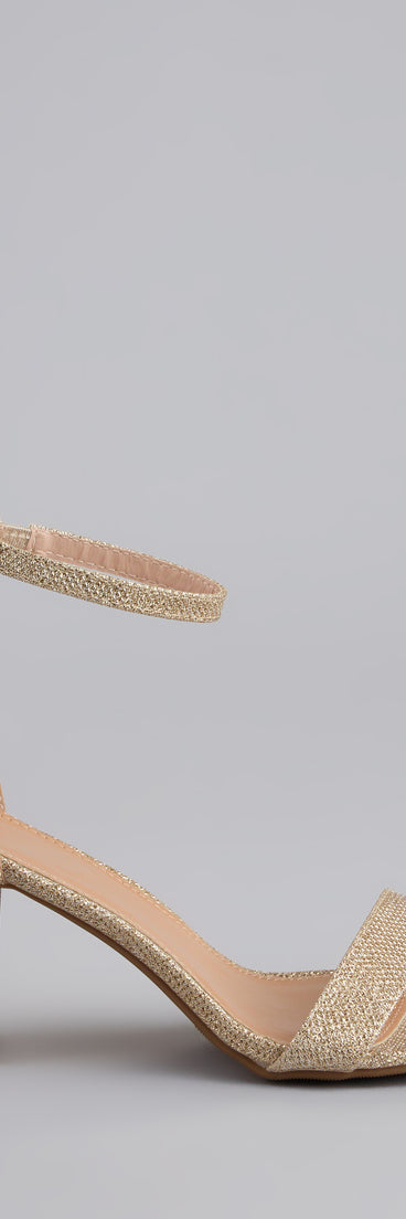 Cue The Compliments Glitter Block Heels