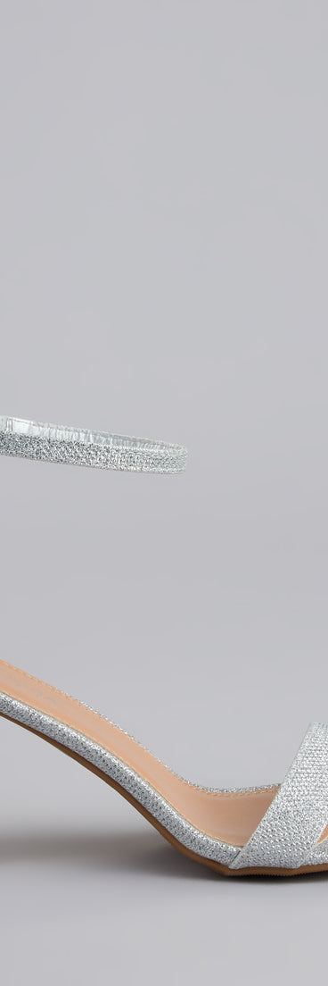 Cue The Compliments Glitter Block Heels