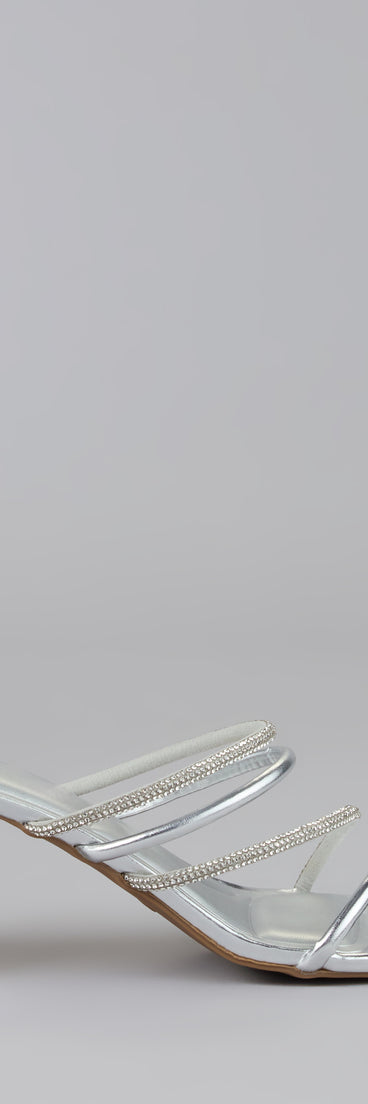 Strut In Style Rhinestone Block Heels