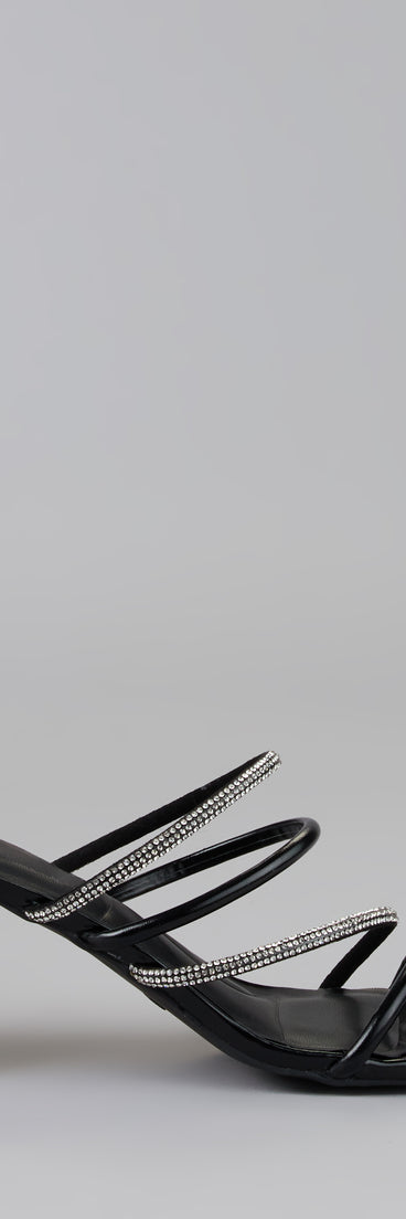 Strut In Style Rhinestone Block Heels