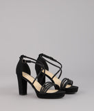 Glow Getter Rhinestone Block Heels