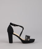 Glow Getter Rhinestone Block Heels