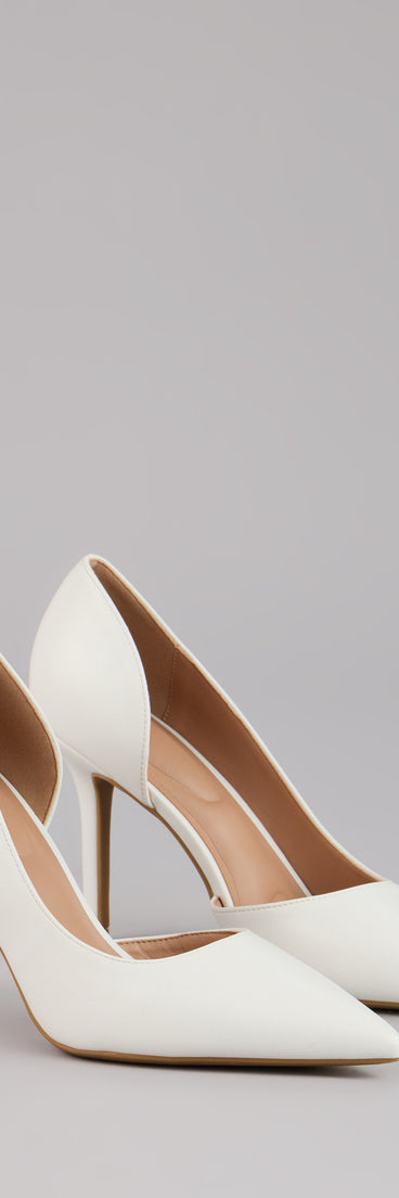 Simply Polished Cutout Stiletto Pumps
