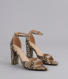Walk It Like You Slay It Snake Print Heels