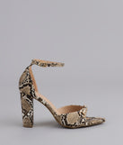 Walk It Like You Slay It Snake Print Heels