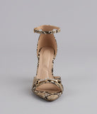 Walk It Like You Slay It Snake Print Heels